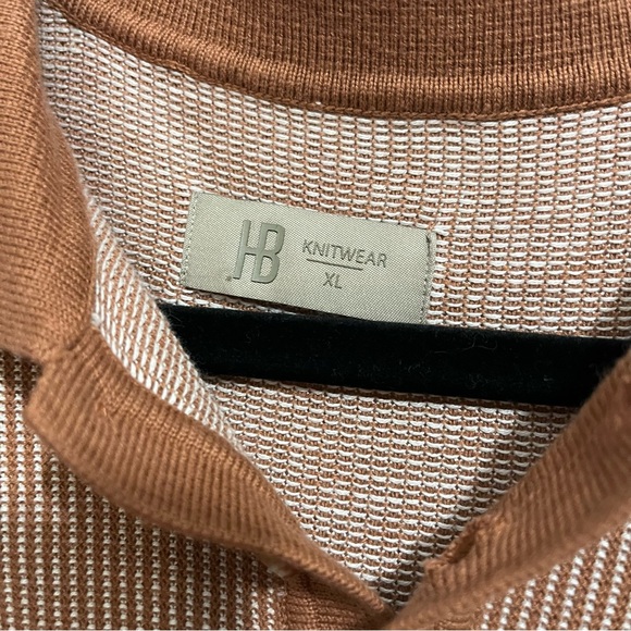 NWT Hudson & Barrow Knitwear XL Striped Collared Polo Shirt - Picture 5 of 7